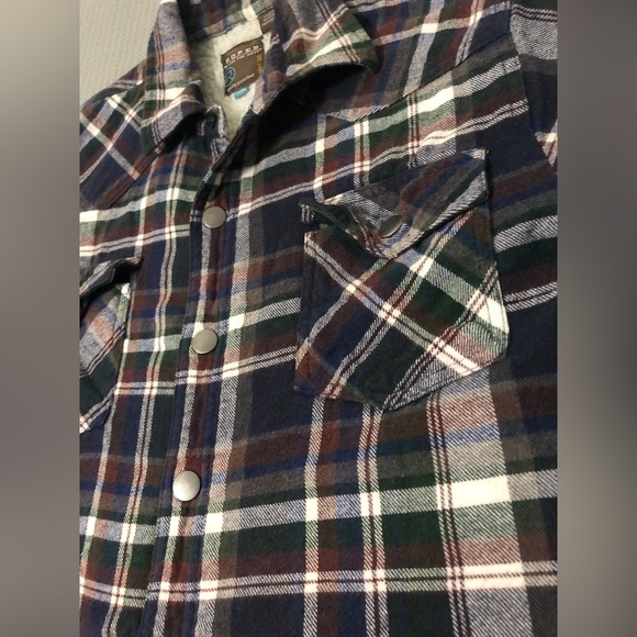 Roper Sherpa Lined Flannel Women’s Size Large Plaid Button Snap - Picture 3 of 8